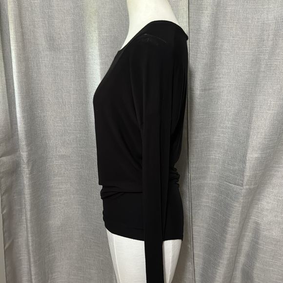 Athleta Asymmetric Hem Long-Crew Neck-BatWing Sleeve-Sz XXS-Black - Picture 8 of 16